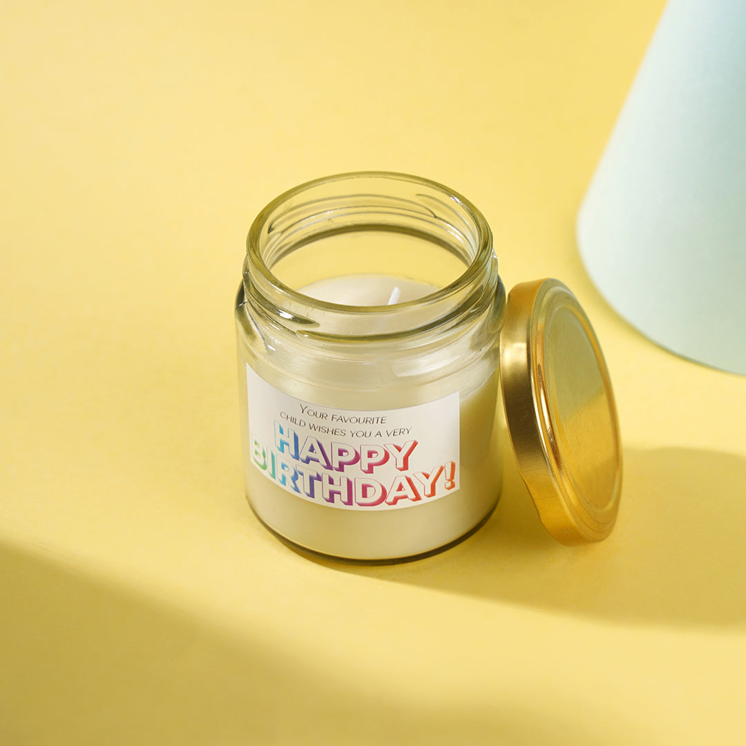 Candle for parents - "Your favorite child wishes you a happy birthday!"