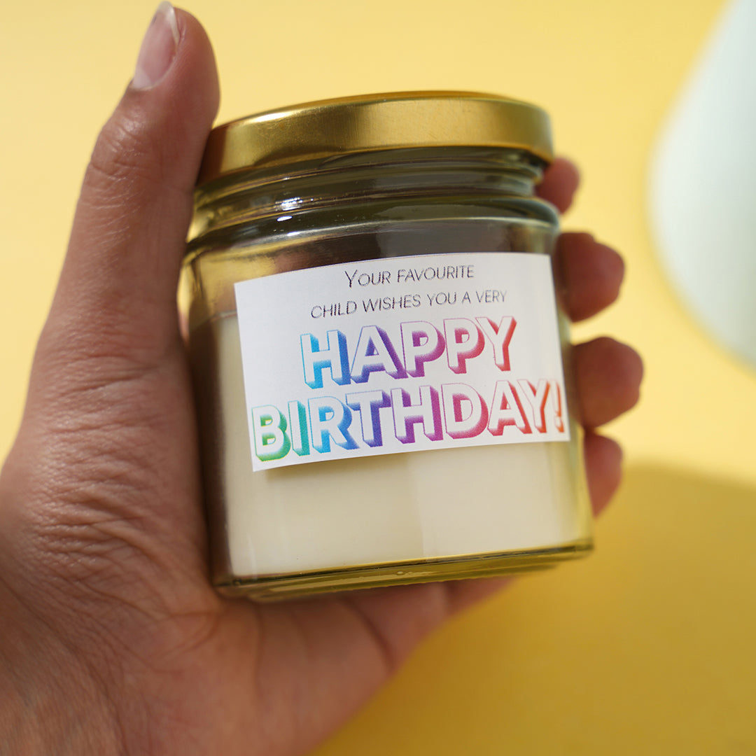 Candle for parents - "Your favorite child wishes you a happy birthday!"
