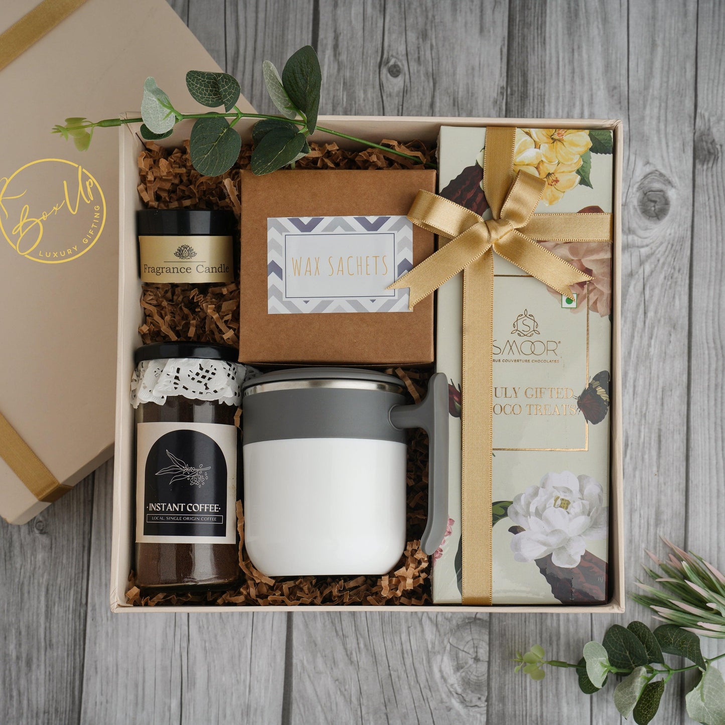 Fragrance & Caffeine Stressbuster Gift Box - BoxUp Luxury Gifting