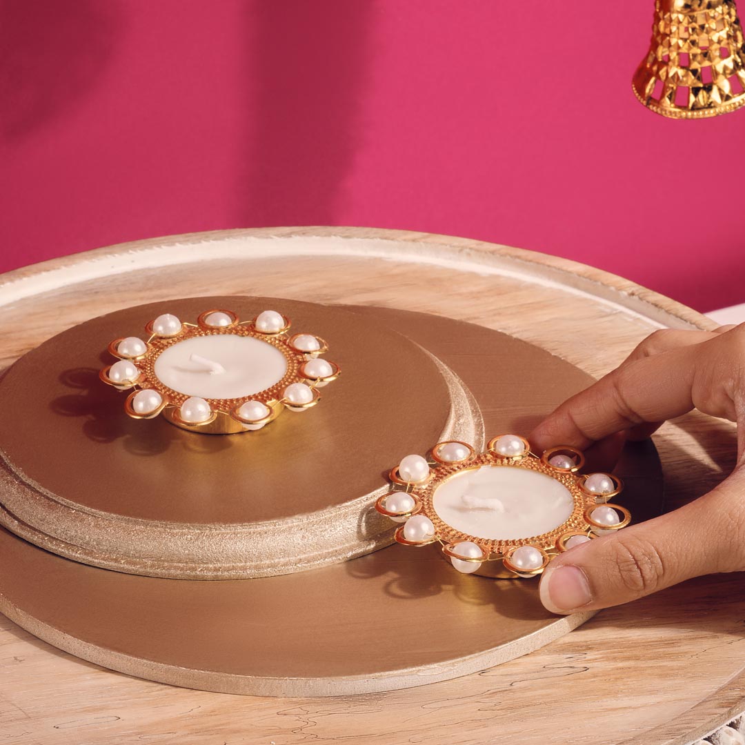 Pearl Urli Diya Set