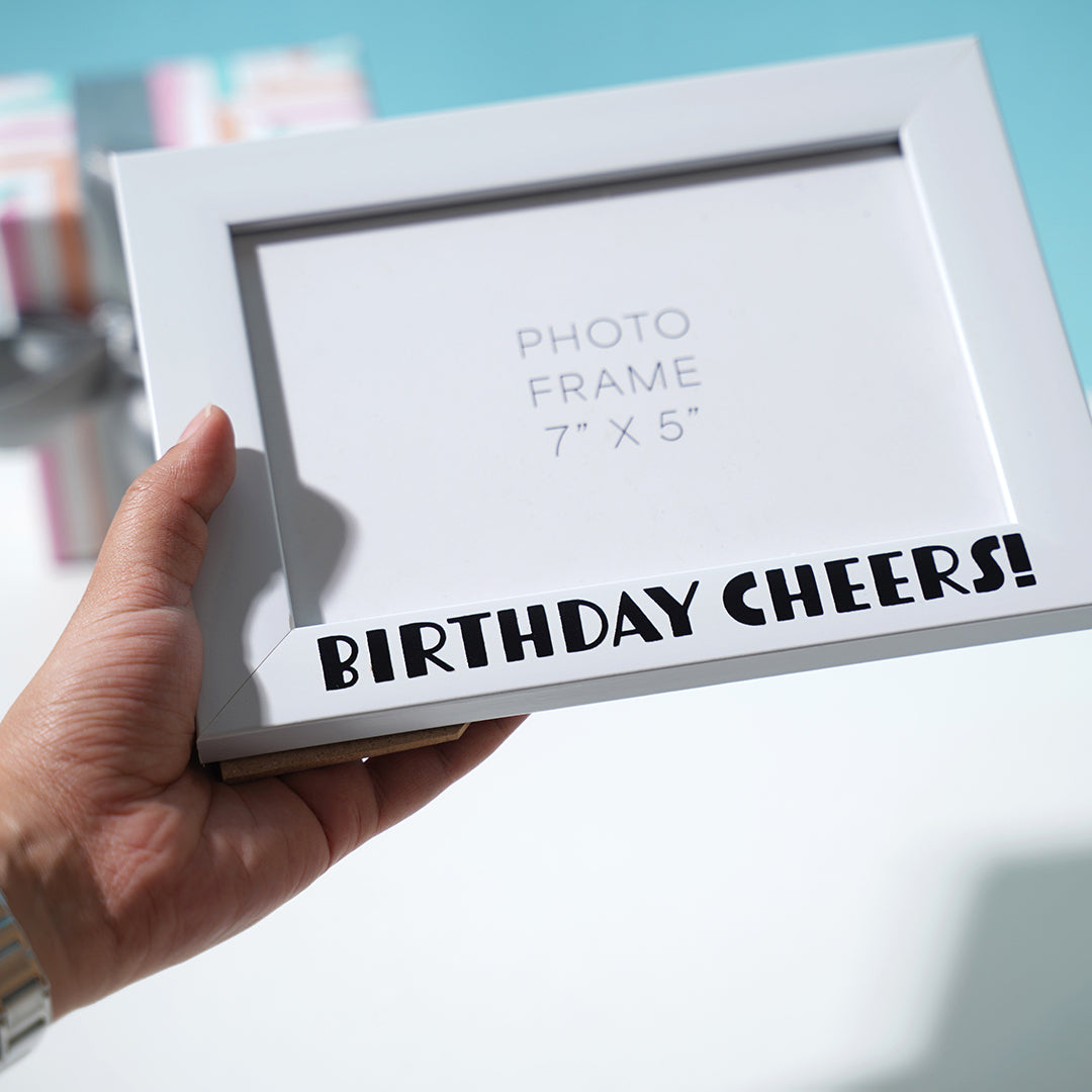 Photo frame - "Birthday Cheers"