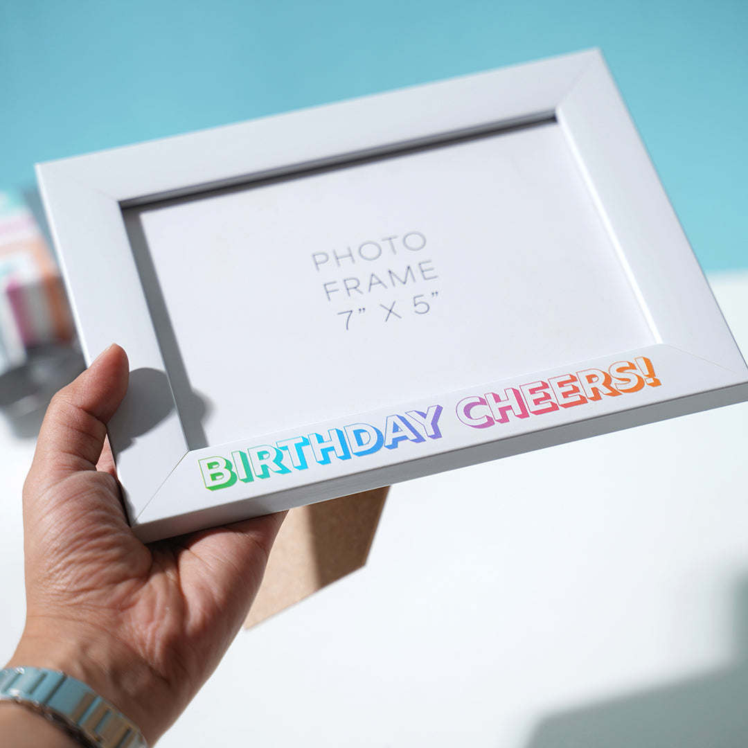 Photo frame - "Birthday Cheers"