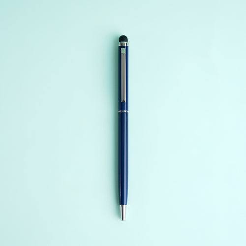 Stylus Ballpoint Pen - Metal Blue