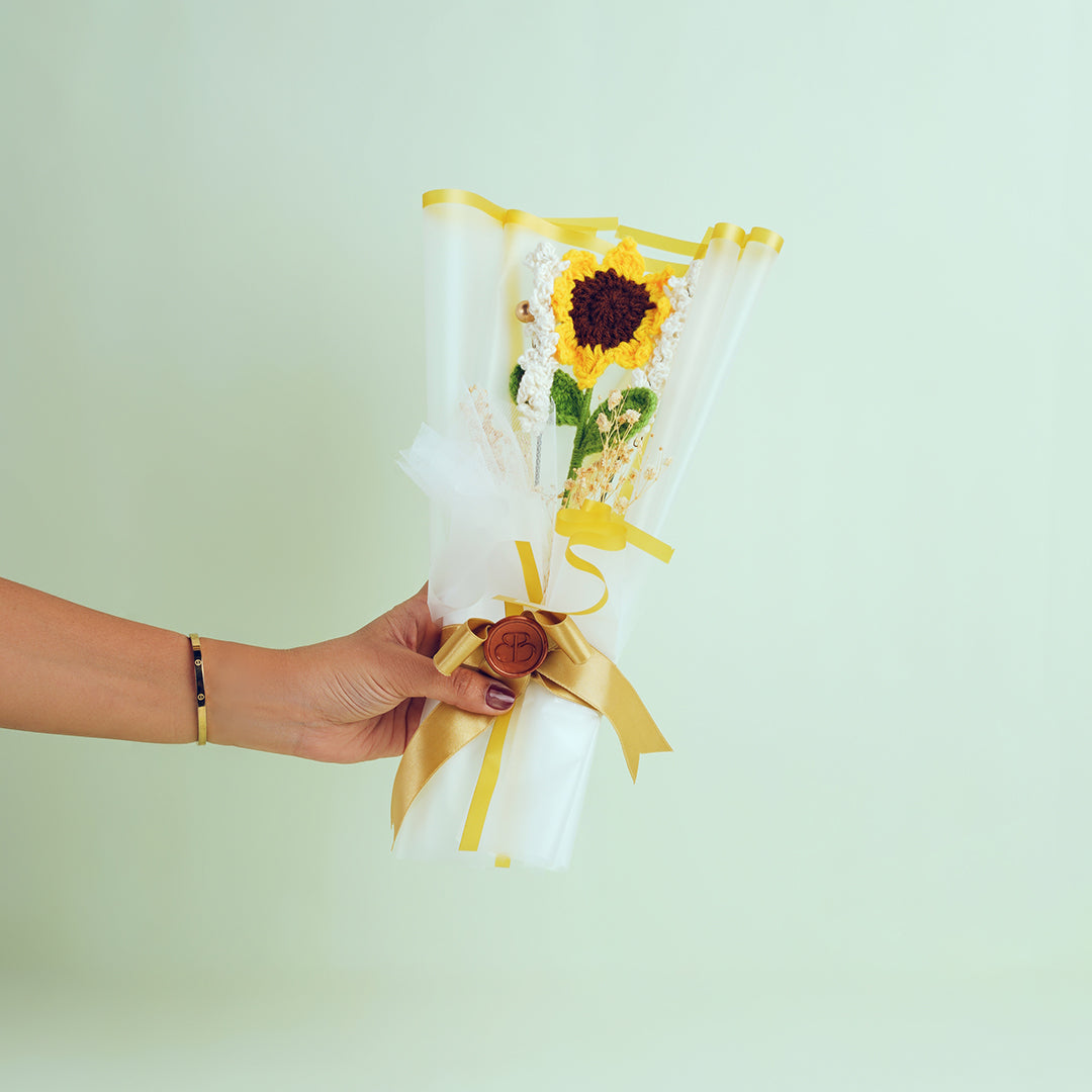 Handcrafted Sunflower Mini Bouquet