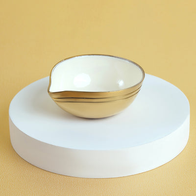 Brass Enamel Diya set