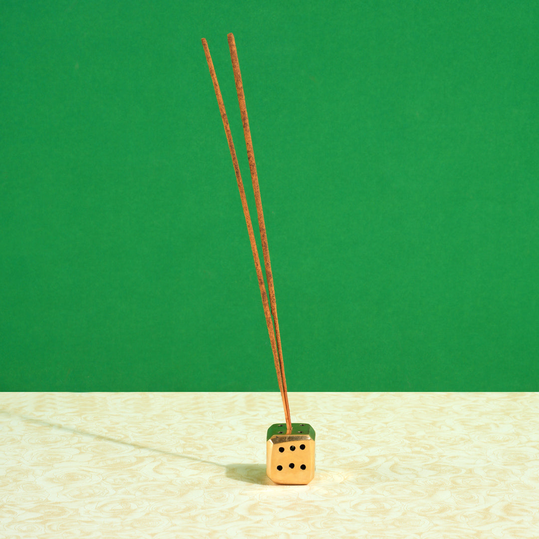 Brass Dice Agarbatti Stand