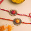 Bhai Bhabhi Bandhani Rakhi Set
