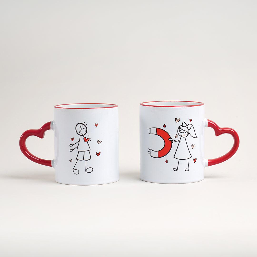 Magnetic love coffee mugs