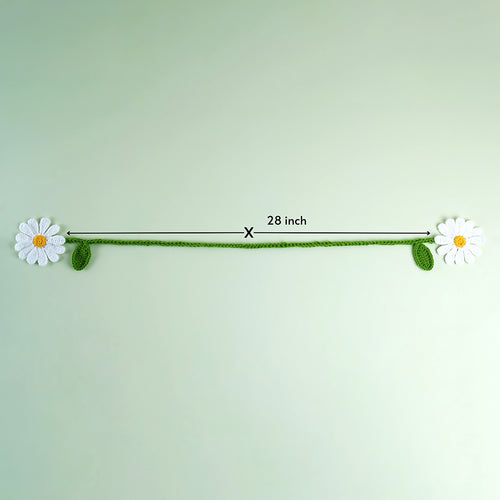 Crochet curtain tie