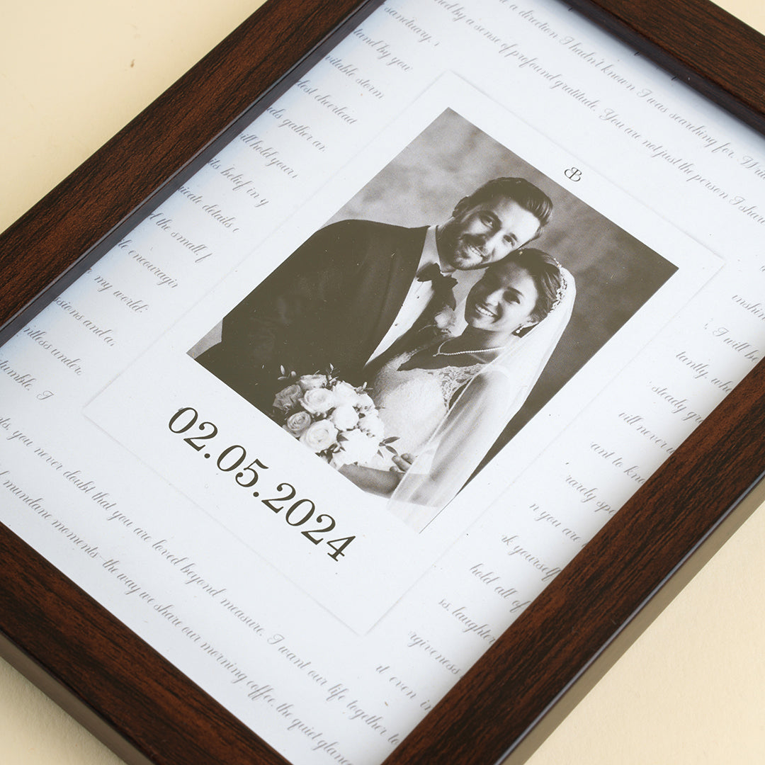 Custom Wedding Photo Frame