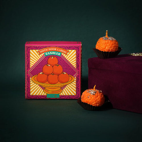 Phool Motichoor Ladoo candles (Set of 4)
