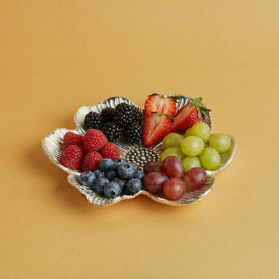 Floral metal tray