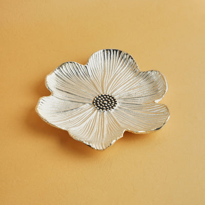 Floral metal tray