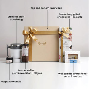Fragrance & Caffeine Stressbuster Gift Box - BoxUp Luxury Gifting 