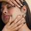Metal earrings - gold