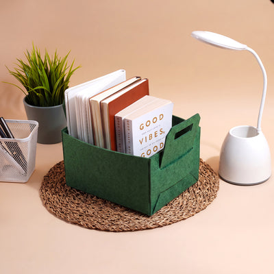 Green Felt Organizer Basket