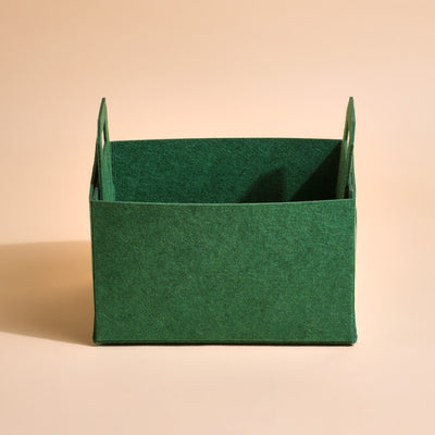 Green Felt Organizer Basket