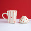 Heart Print Ceramic Mug With Lid