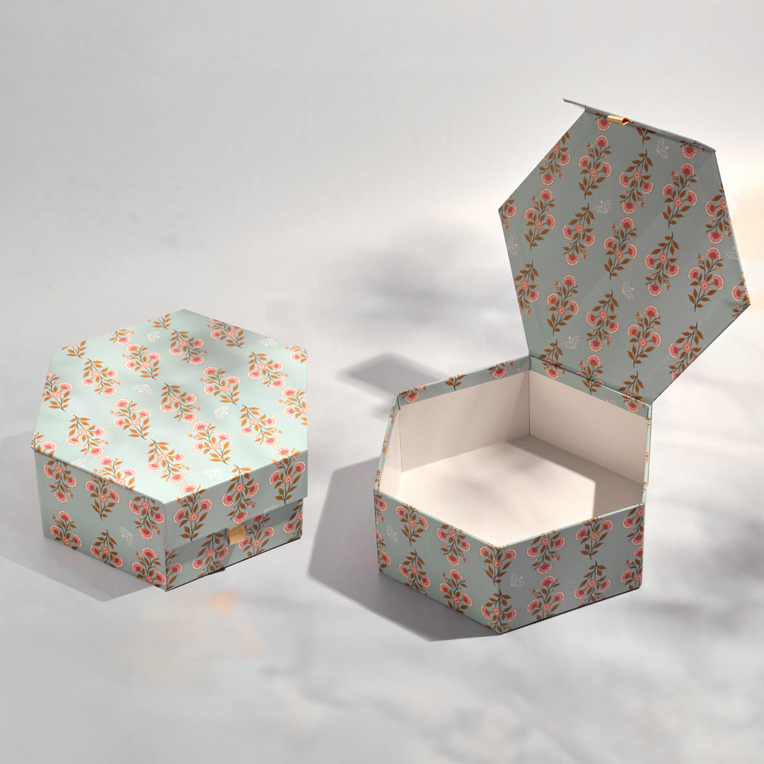Floral Hexagon Gift Box
