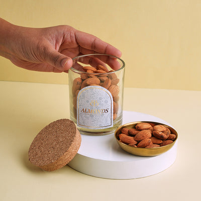 Almonds With Glass Jar