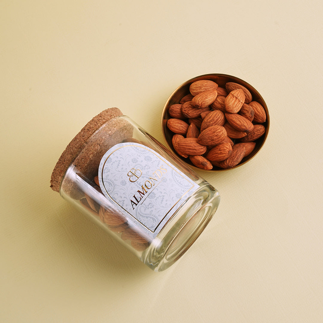 Almonds With Glass Jar
