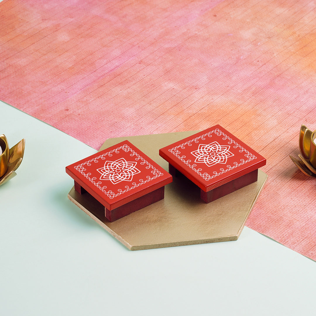 Kolam coasters (art piece)