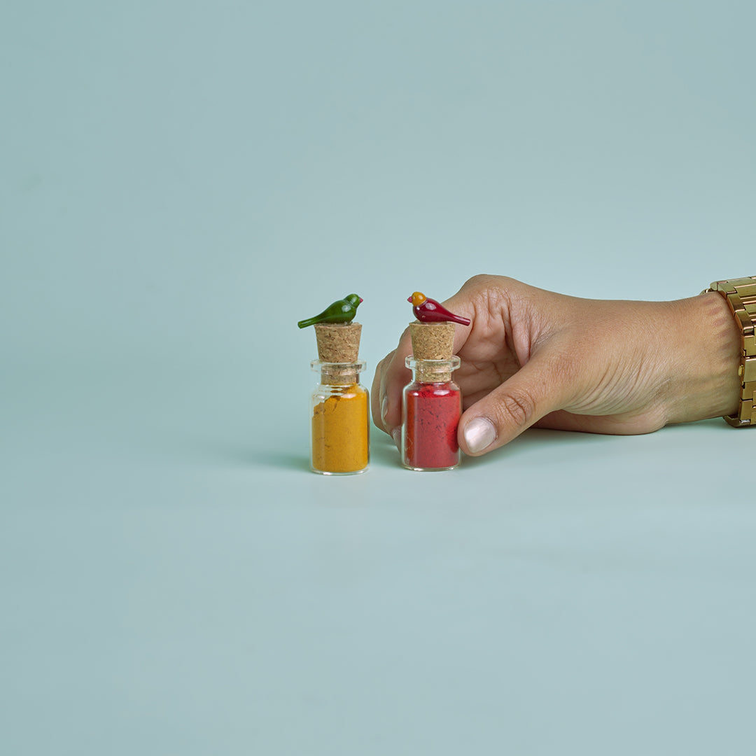 Kumkum set- Parrots Edit