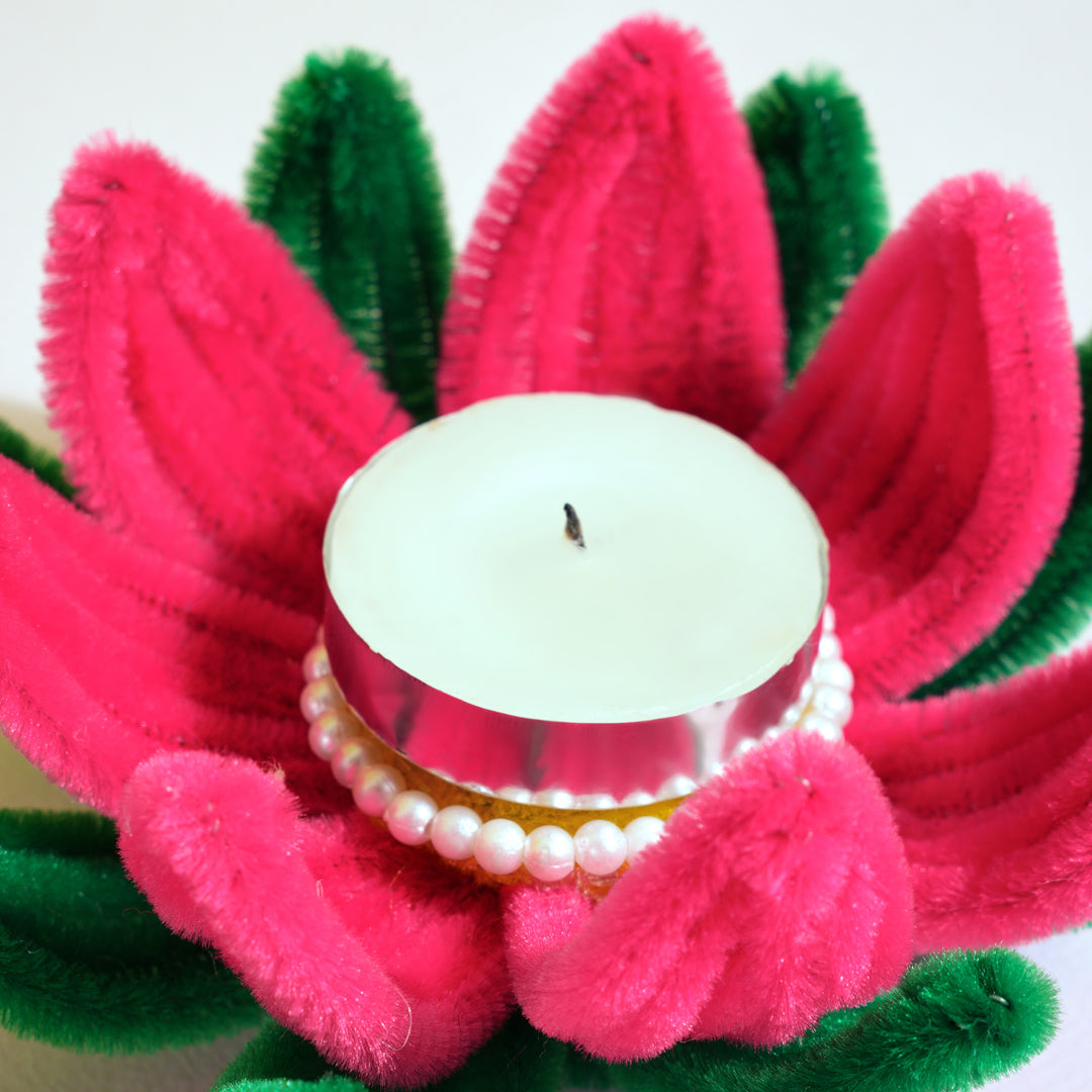 Floral Diwali Candle Holder