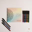 Mandala colouring book with sketch pens