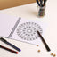 Mandala colouring book with sketch pens