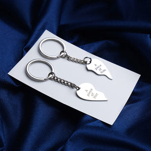 Metal couple keychain – “Piece of my heart”