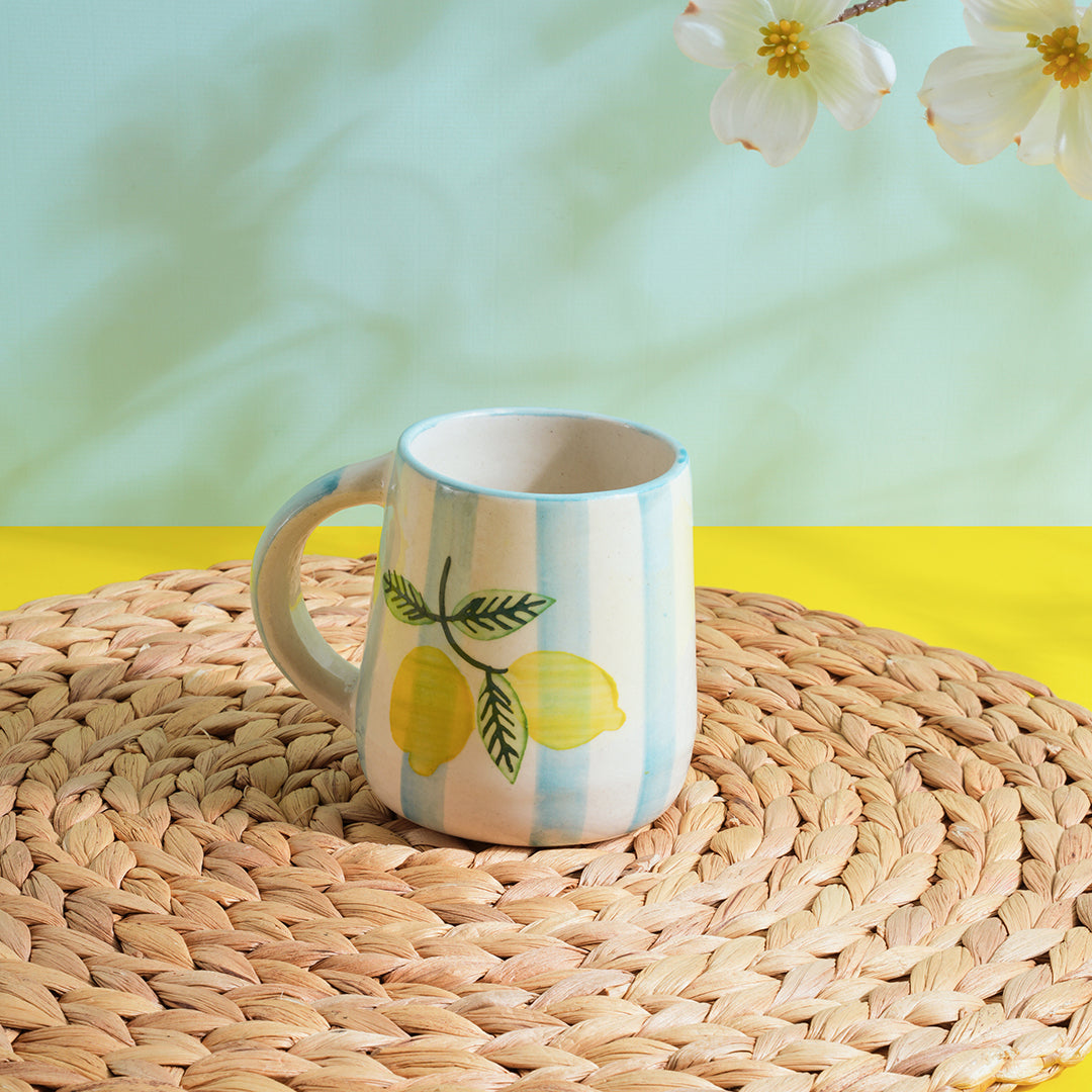 Lemon Print Ceramic Mug