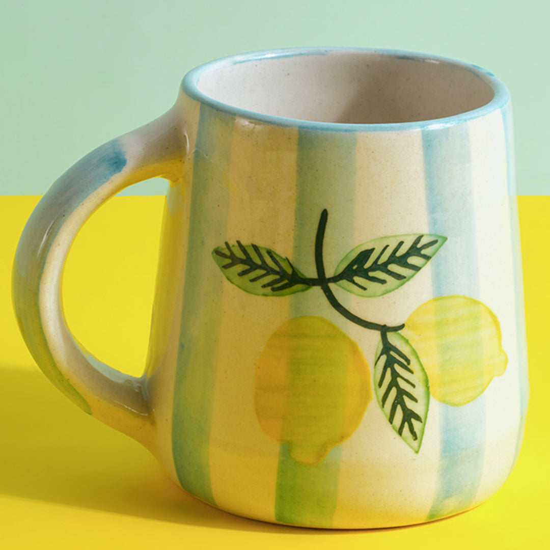 Lemon Print Ceramic Mug