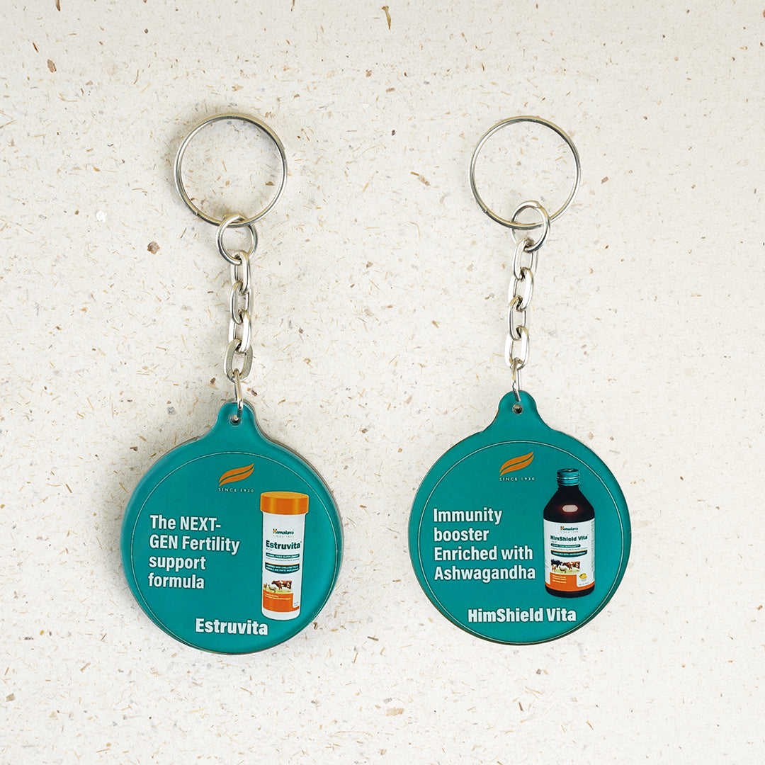 Round Charm Keychain