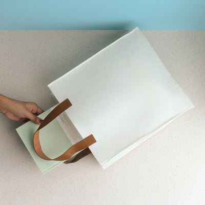 Mono White Tote Bag