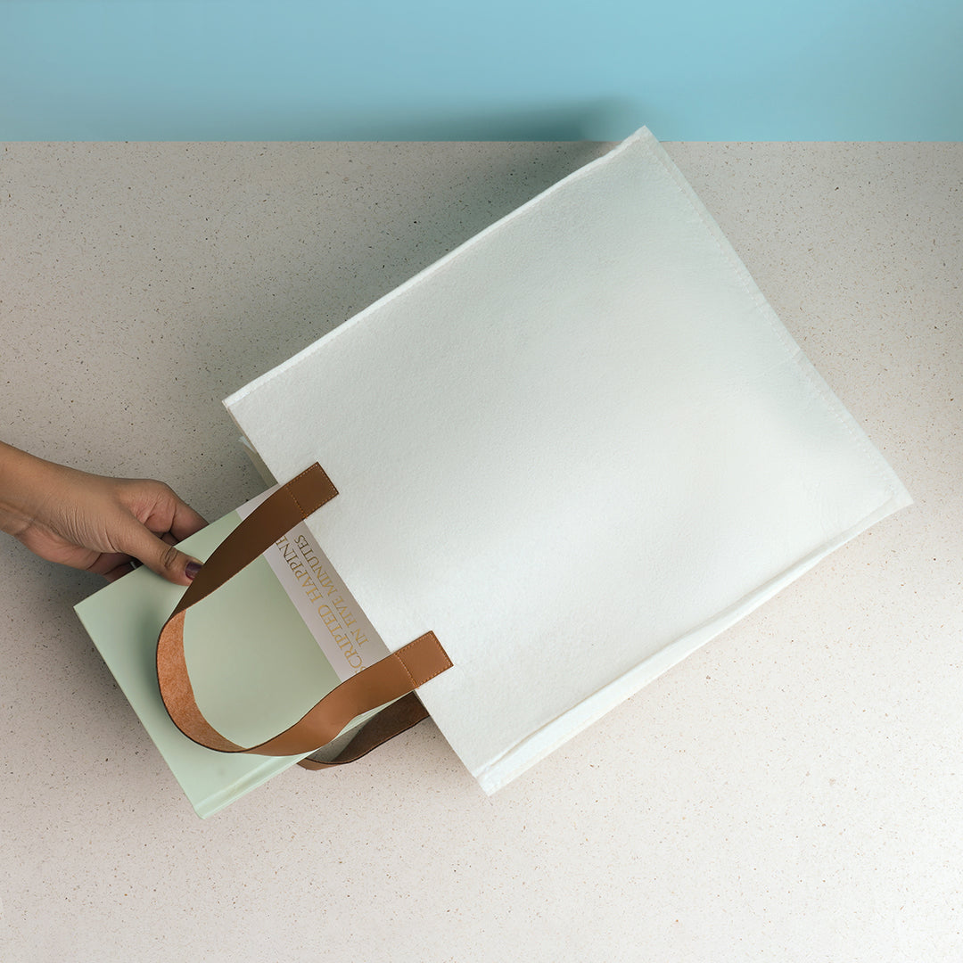 Mono White Tote Bag