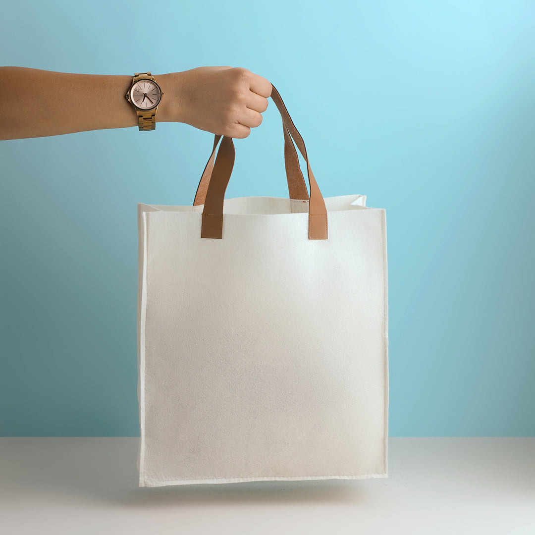 Mono White Tote Bag