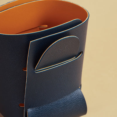 Reversible Leather Pen Stand