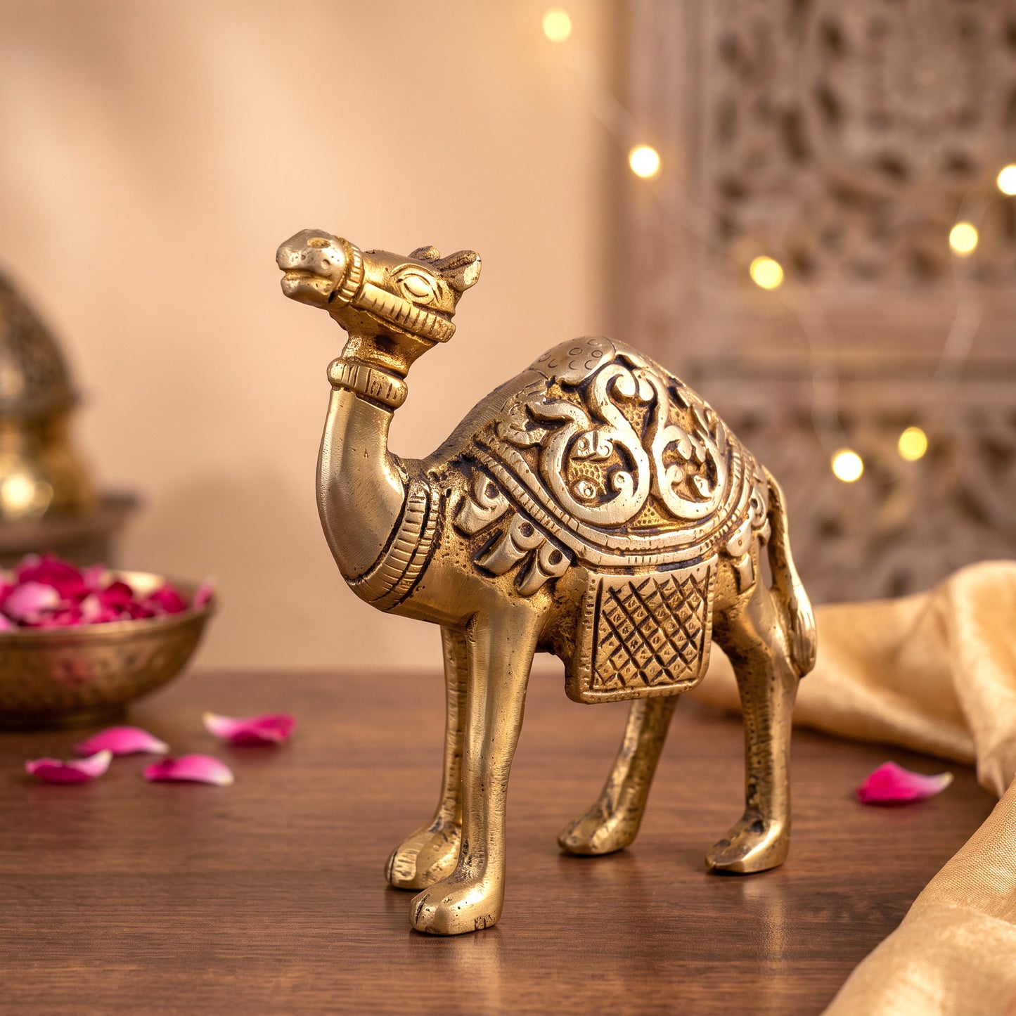 Brass Statue Royal Camel