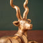 Brass Statue Resting Deer