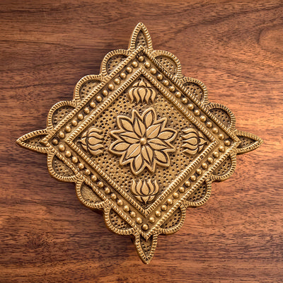 Brass Chowki Lotus Elegance