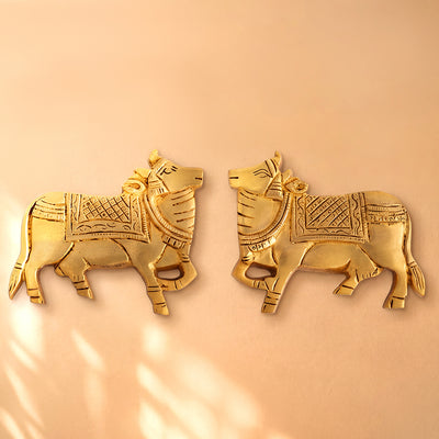 Brass Idol Nandi Wall Decor