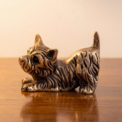 Brass Statue Regal Dog