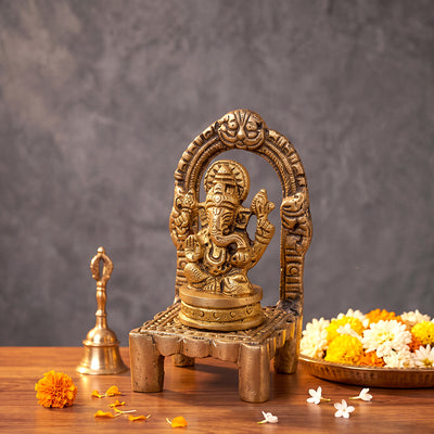 Brass Singasan Deity Throne