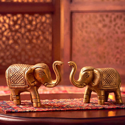 Brass Statue Decorative Elephant