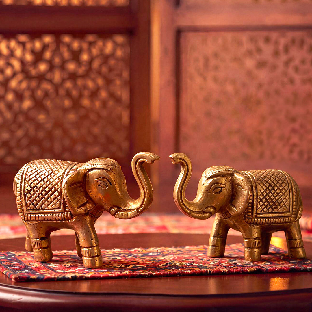 Brass Statue Decorative Elephant
