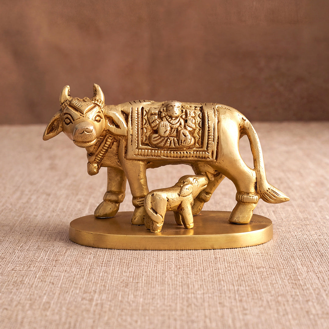 Brass Idol Kamadhenu Blessing