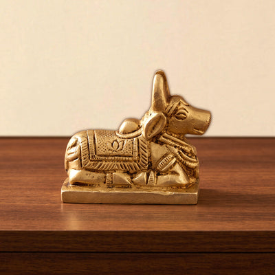 Brass Idol Nandi Decorative Murti
