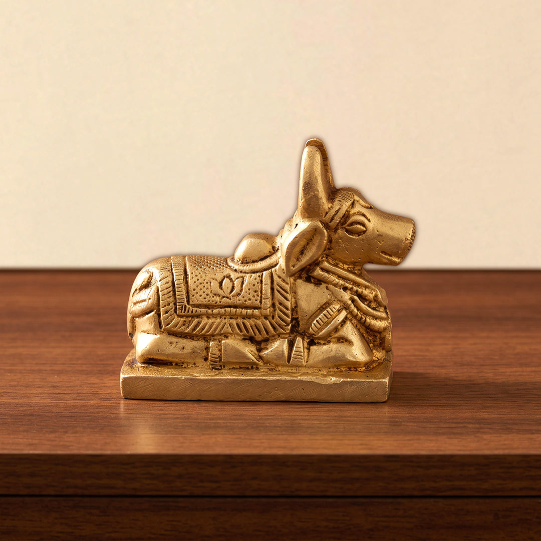 Brass Idol Nandi Decorative Murti