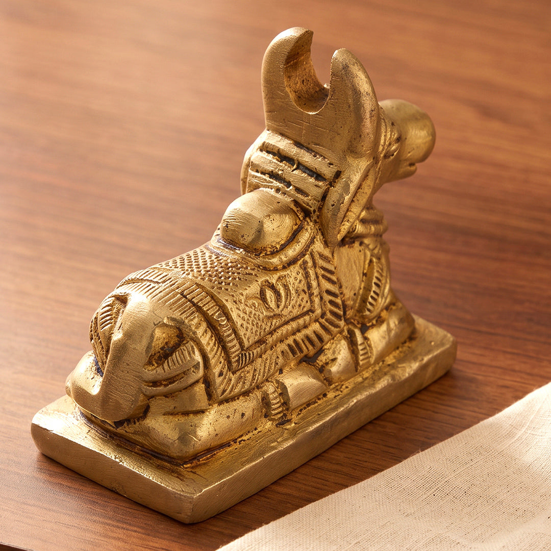 Brass Idol Nandi Decorative Murti